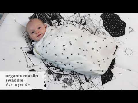 Organic Muslin Swaddle - Stars